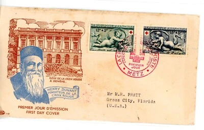 FRANCE--1st Day Cover Franked with Scott #B273-#B274 - Image 1 of 2