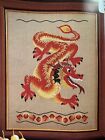 Chinese Dragon In Burning Heat Fire Screen Vintage Giant Cross Stitch pattern