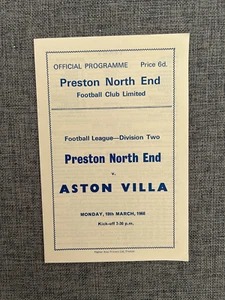 PRESTON NORTH END V ASTON VILLA DIVISION TWO 1968 - Picture 1 of 2