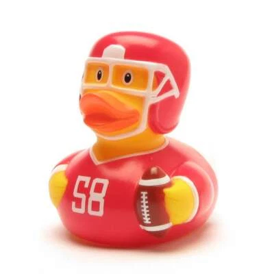 Pato de goma baño pato jugador de fútbol americano Ducky Rubber Duckie Foto 1 de 4