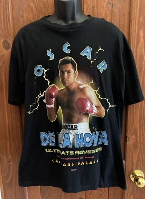Vintage 1998 Caesar's Palace Oscar De La Hoya Ultimate Revenge Shirt - Sz Large - Image 1 of 4