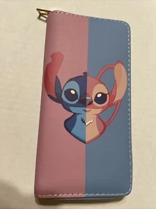 New Lilo & Stitch Long Women Wallet with Zipper Money Bag Stitch - Picture 1 of 4