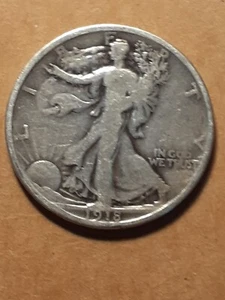 1918 WALKING LIBERTY HALF DOLLAR - Picture 1 of 2