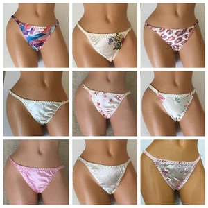 100% Real Silk Thong Panties-Sexy Panties-10 Designs-U Choose-Lingerie-Naughty - Picture 1 of 45