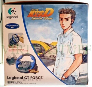 LOGITECH INITIAL D GT FORCE EDITION, SONY PLAYSTATION 2, PS2, JAPAN MARKET, JDM - Picture 1 of 12