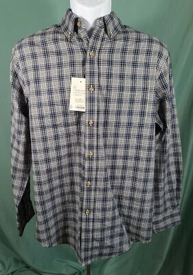 NUEVO CON ETIQUETAS Camisa Croft & Barrow Azul Rayas A Cuadros Abotonada Pequeña S Pequeña  Foto 1 de 4