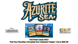 β¨ Disney Lorcana Azurite Sea - Foil Finish Cards - Pick 4+ Cards & Save 25% β¨ - Picture 1 of 41
