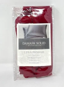 Charter Club Damask 500 Thread Count Pima Cotton Pillow Sham - STANDARD - Garnet - Picture 1 of 4