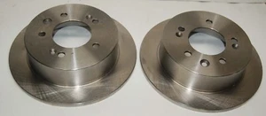 (Set) 2007-2010 Elantra Brake Rotors Rear Disc 2007 2008 2009 2010 Elantra Rotor - Picture 1 of 8