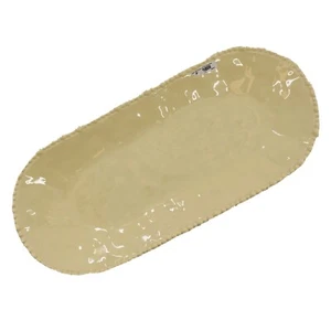 Beatriz Ball Vida Alegria Oval Long Platter Tray Butter Yellow Melamine Pearl - Picture 1 of 6