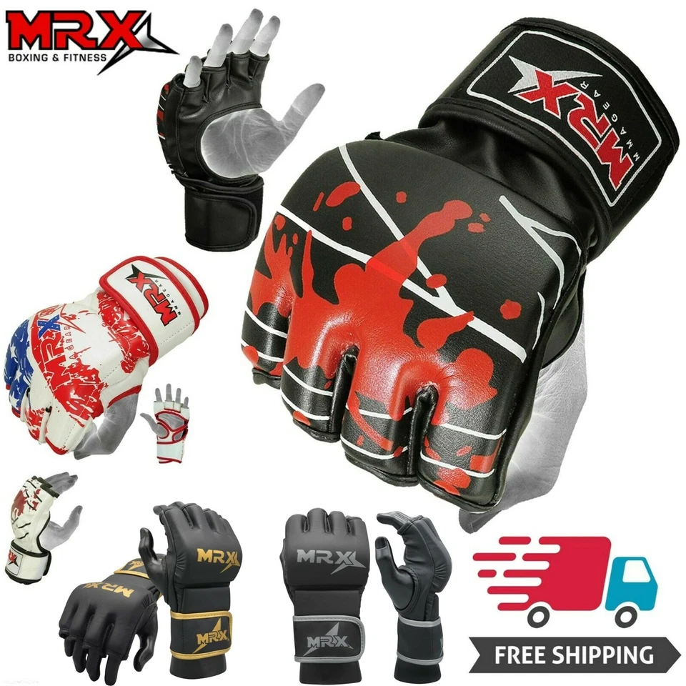 MMA Gloves Grappling Punching Bag Training Kickboxing Boxing Fight Sparring MRX