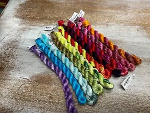 Tuscan Rose hand dyed PERLE COTTON thread SIZE 3 - 10 skeins 16 yds each Lot 3B - Picture 1 of 3