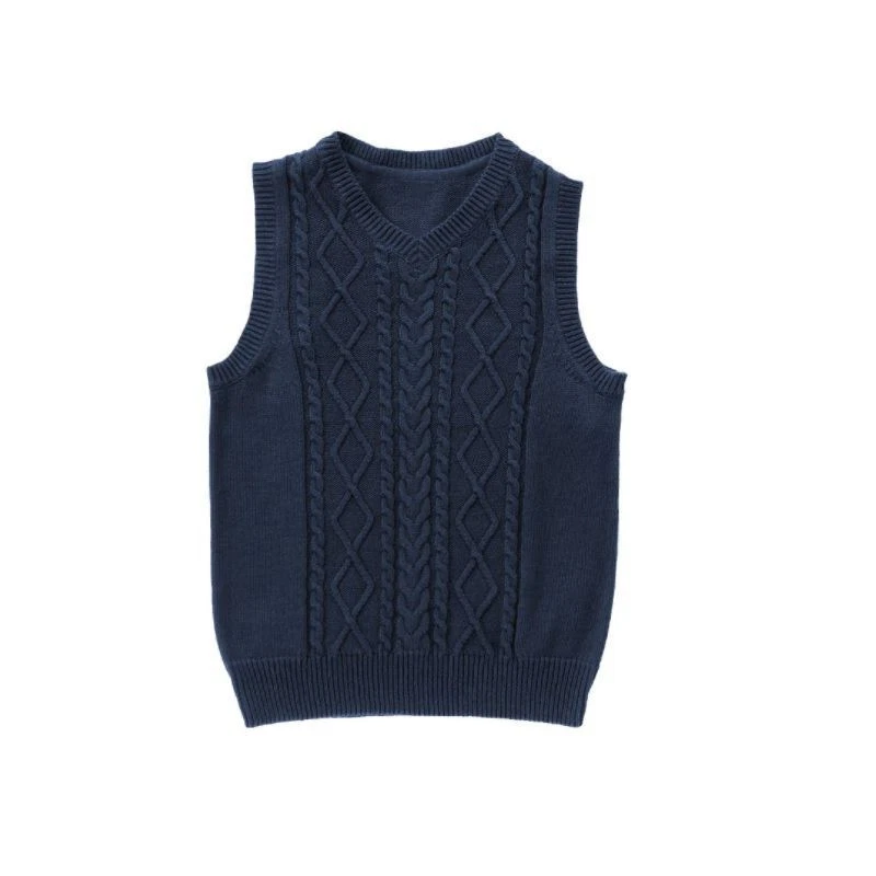 Gymboree Tea & Cake Party Blue Sweater Vest New NWT Boys XS 4 - Image 1 of 1