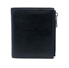 Louis Vuitton Epi Leather Smart Wallet Black Bifold With Zipper RA1137