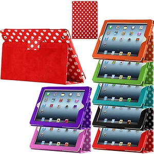 Polka Dot PU Leather Smart Folio Stand Cover for iPad Mini 1 2 and 3 - Picture 1 of 7