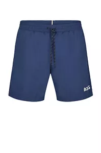 Hugo Boss Seestern Badeshorts dunkelblau Bein Logo schnelltrocknend Größe L neu mit Etikett - Bild 1 von 2