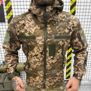 Chaqueta Soft Shell Pixel ZSU táctica semi-temporada polar. Jac impermeable del ejército💙💛 - Imagen 1 de 9
