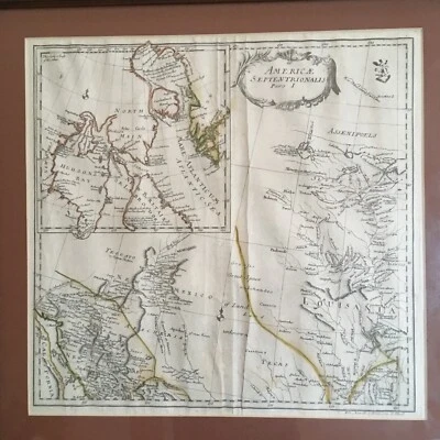 Mapa de la nación Apache y Texas, California, Luisiana, México y 1753 raro Foto 1 de 4