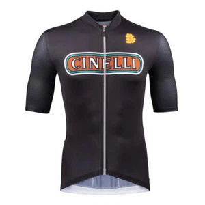 Cinelli Tempo Men's Cycling Jersey (Black "Cinelli") - Picture 1 of 8