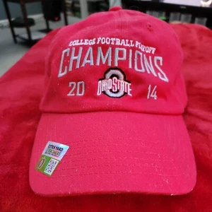 Ohio State College Football Playoff Champions 2014 Red Baseball Style Hat Cap - Picture 1 of 6