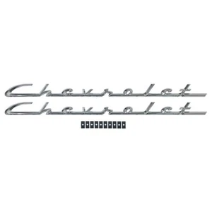 REAR QUARTER 1956 FRONT FENDER 1955 EMBLEMS (CHEVROLET) CHEVROLET BELAIR - Picture 1 of 1