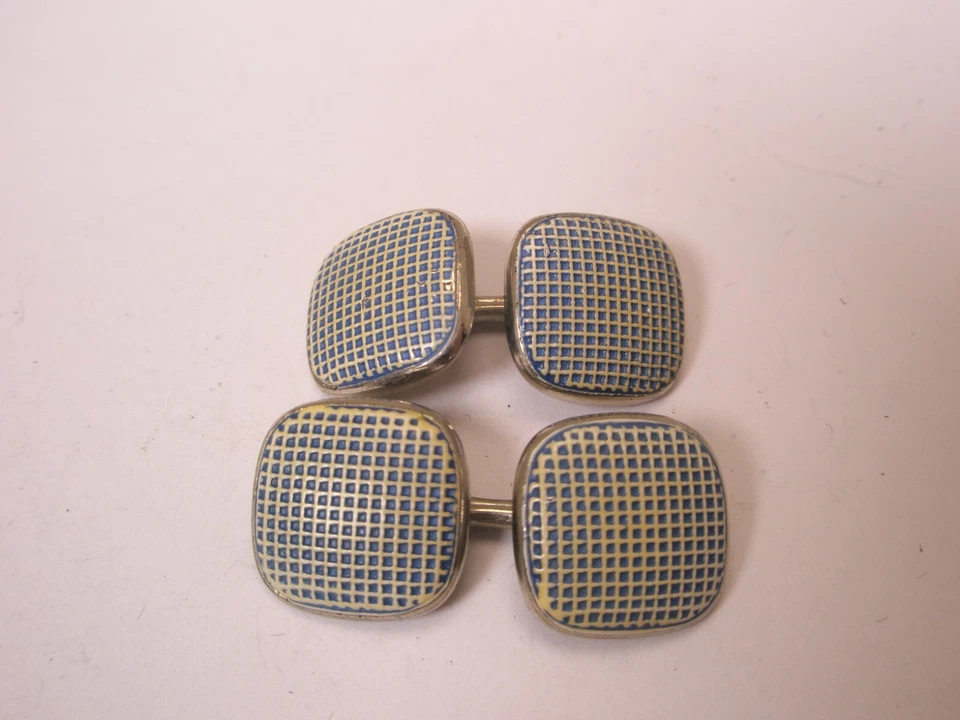 Gemelos SWANK vintage estampados texturizados de doble cara d174 Foto 1 de 4