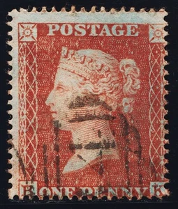 1855 Penny Red SG26 Spec C5 Plate 10 (BK) Perf 16 Large Crown Fine Used - Picture 1 of 1