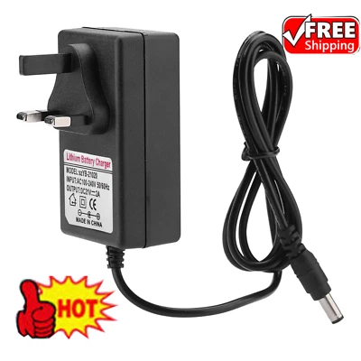 (UK)Battery Charger AC 100-240V DC 21V 2A Lithium Battery Charger Safe Charge* - Image 1 of 4