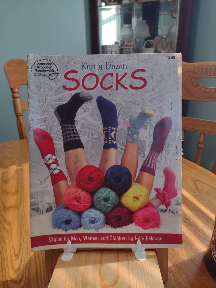 ASN Knitting Pattern Book 1298 Knit a Dozen Socks. AQ7 - Image 1 of 1