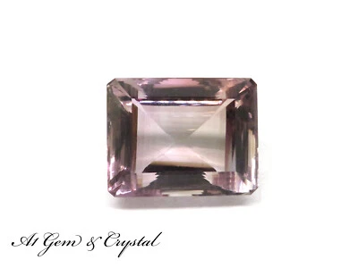  A1 - Hermosa piedra preciosa de ametrino natural GRANDE (corte cuadrado - 112,28 quilates) Foto 1 de 4