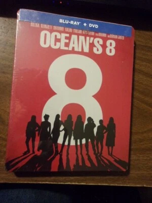 OCEANS 8~2018 NEW SEALED STEELBOOK BLU-RAY + DVD~SANDRA BULLOCK ANNE HATHAWAY - Image 1 of 3