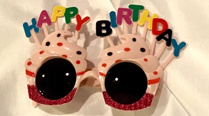 NIB! Happy Birthday Sunglasses Pink One Size Fits Most - Picture 1 of 4