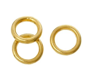1000 anillos de salto cerrados chapados en oro - calibre 6 mm - 18 - Imagen 1 de 1