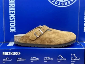 Birkenstock Boston Soft Footbed Suede Leather Mink Women's Narrow Fit 1009543 - Picture 1 of 12