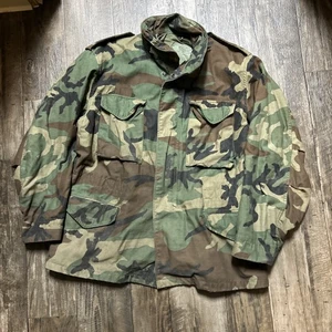 USGI M65 Cold Weather Field Jacket Coat & Liner Woodland Camo Large Regular - Picture 1 of 7