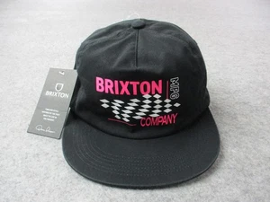 Gorra Brixton MFG Company Snap Back negra gráfica carreras a cuadros patín para hombre - Imagen 1 de 13