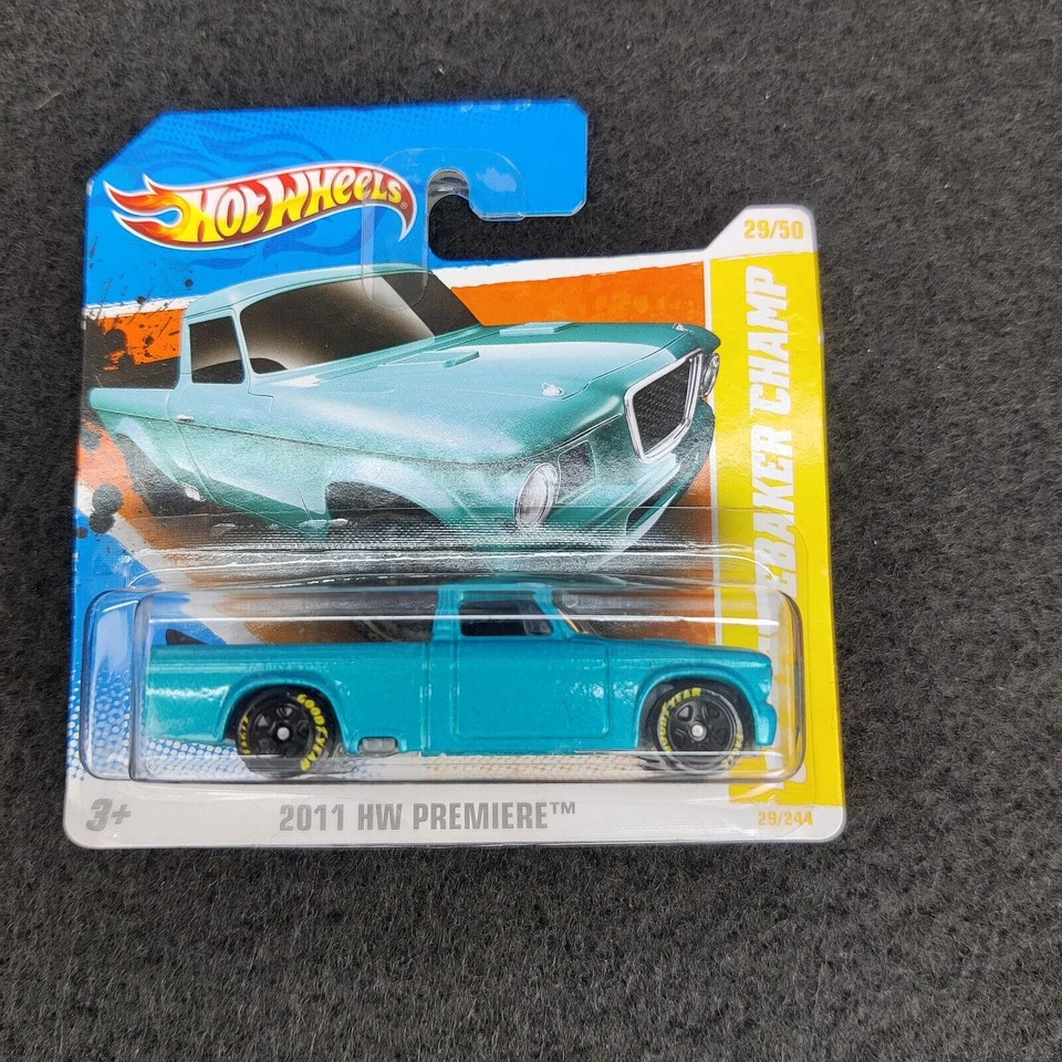 AUTO HOT WHEELS '63 STUDEBAKER CHAMP 2011 HW PREMIERE 29/244 29/50 1:64 NUOVO - Immagine 1 di 4