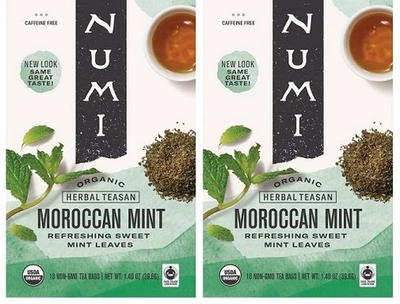 Paquete de 2 bolsas de té Numi orgánico menta marroquí Foto 1 de 2