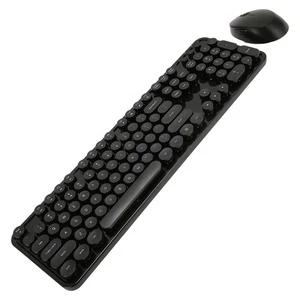 Wireless Keyboard And Mouse Combo 2.4G Wireless Easy Operate Retro Punk Keyb NEW - Afbeelding 1 van 12
