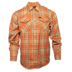 Dixxon Big Men's Georgia Peach Flannel Tan Orange Plaid Size 4X 4XL New - Picture 1 of 7