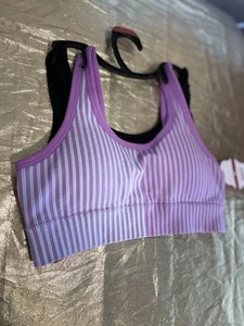 Youth Wonder Nation 2pack SMLS Soy Le Scoop Bra Black & Purple - Picture 1 of 4