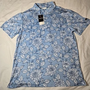 Polo de golf Yatta azul dalia rendimiento absorbente de humedad grande nuevo con etiquetas - Imagen 1 de 8