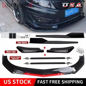 Front Bumper Lip Body Spoiler Splitter For Kia Optima 2010-2020 Glossy Black - Picture 1 of 20
