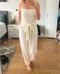 Love Shack Fancy Jumpsuit Beige Soft Wool & Cashmere Sleeveless Women's Size XS  - Picture 1 of 12