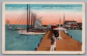 Yachts At The Inlet , Atlantic City N.J.Boat Dock - Picture 1 of 2