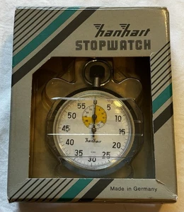 Vintage Hanhart All Sport Crown Stop 112.6401 W0 - 7 Jewels Pinlever 1/5 60 Min - Picture 1 of 7