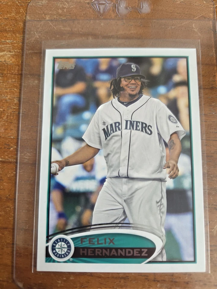 Felix Hernandez 2012 Topps #430 SSP Usar Gafas VARIACIÓN Mariners SP Raro Foto 1 de 2