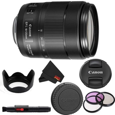 Canon EF-S 18-135mm f/3.5-5.6 is USM Lens (Intl Model) Standard Bundle - Image 1 of 2