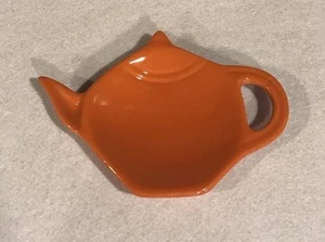 Orange Tea Pot Shaped Old Amsterdam Tea Bag Holder - Picture 1 of 7