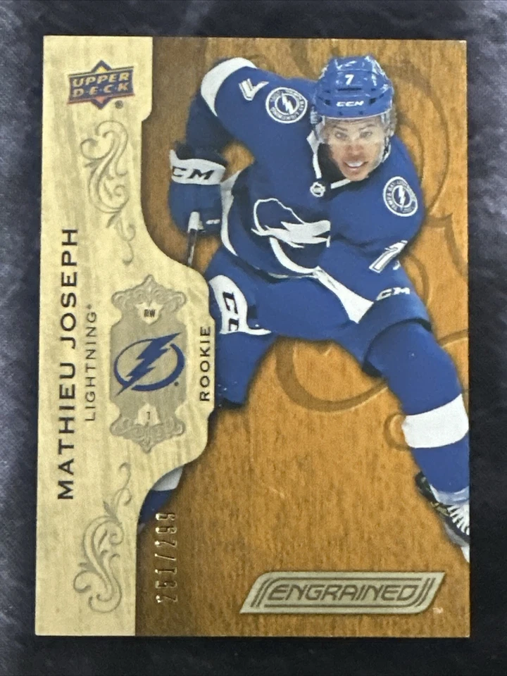 2018-19 Upper Deck Engrained Rookie 74 Mathieu Joseph Tampa Bay Lightning - Image 1 of 3